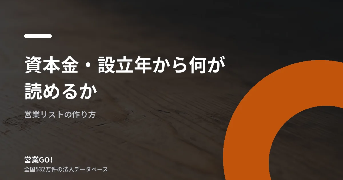資本金・設立年から何が読めるか|公開情報での調べ方