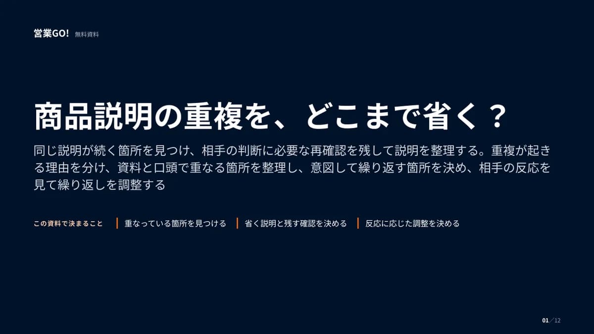 商品説明の重複を、どこまで省く? 表紙